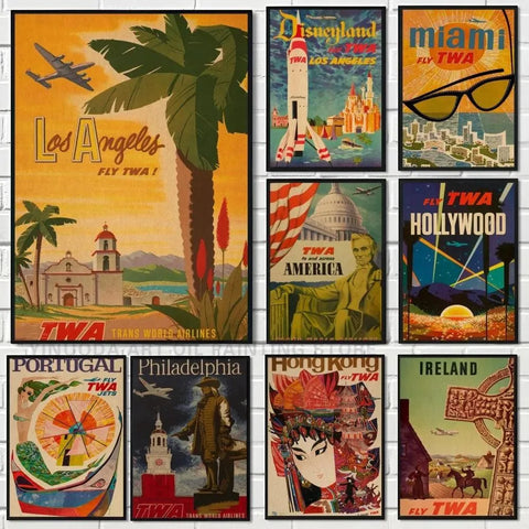 vintage airline posters - Vintage shop