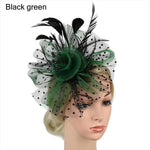 dark green fascinator - Vintage shop