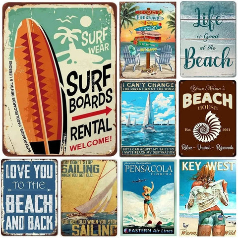 retro beach posters - Vintage shop