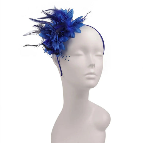 blue fascinator - Vintage shop