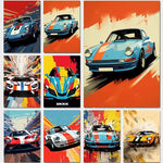 vintage porsche poster - Vintage shop