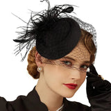 black fascinator - Vintage shop