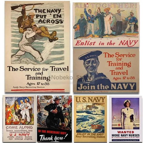 vintage navy recruiting posters - Vintage shop