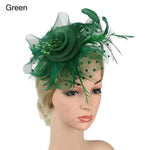 dark green fascinator - Vintage shop